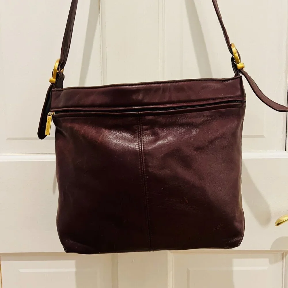 Vintage Stone Mountain Leather Shoulder Handbag Purse